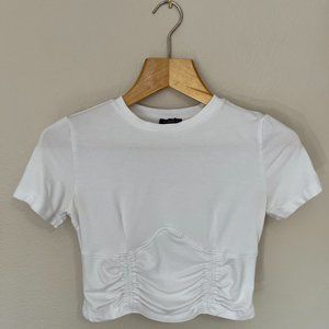 White Dynamite Corset Crop Top